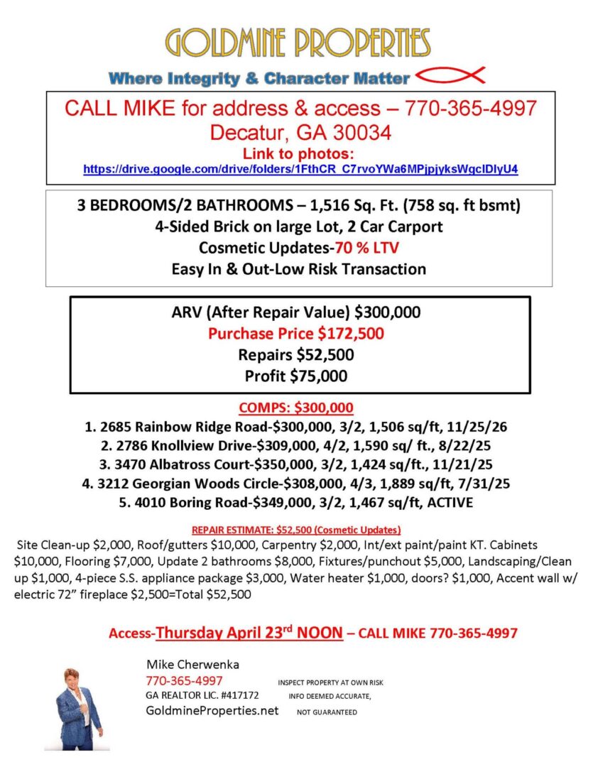 Fixer-Upper Flyer-Boring Rd Decatur